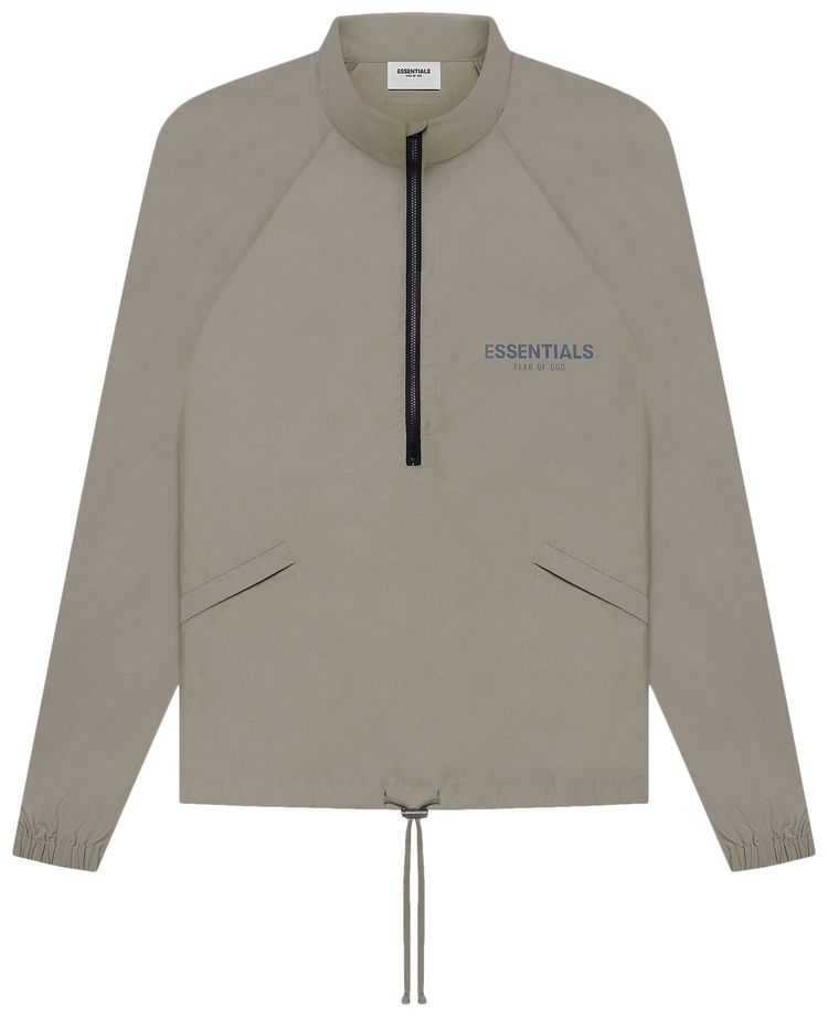 Fear of God Essentials Half Zip Jacket Taupe