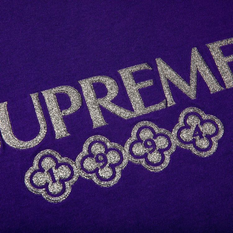 Supreme Glitter Short Sleeve Top Purple