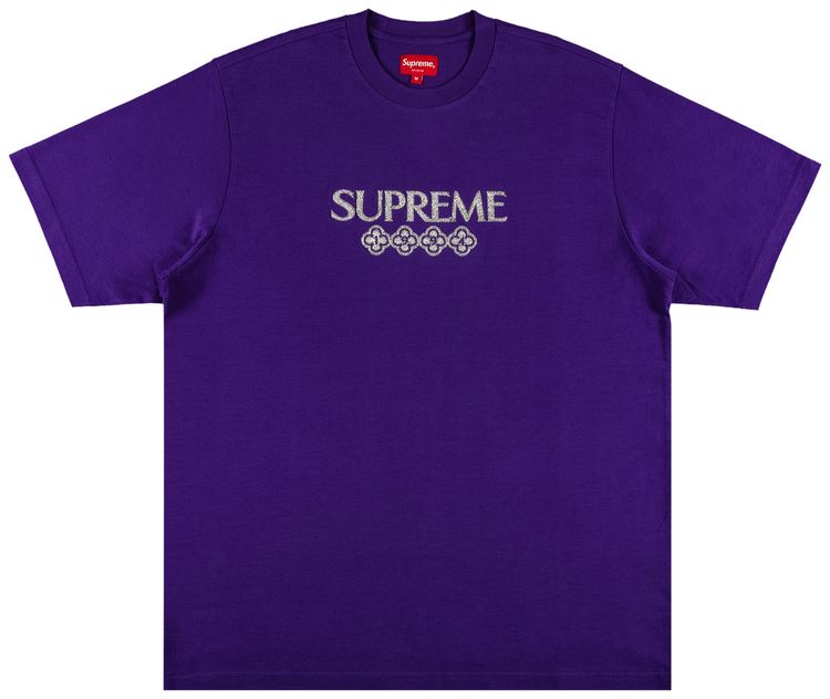 Supreme Glitter Short Sleeve Top Purple