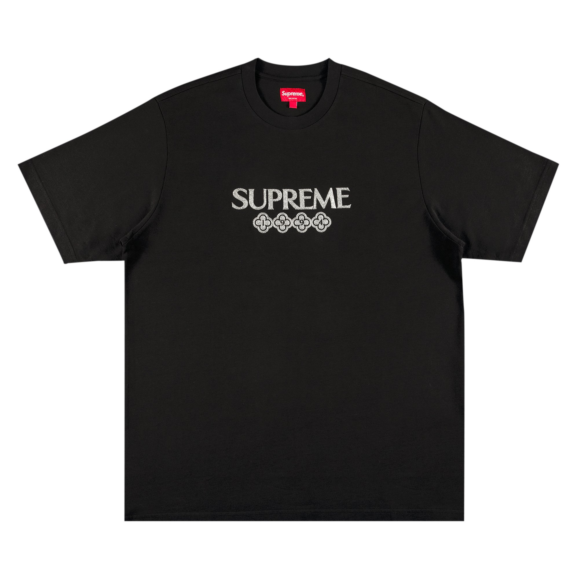 Buy Supreme Glitter Short-Sleeve Top 'Black' - FW21KN67 BLACK | GOAT