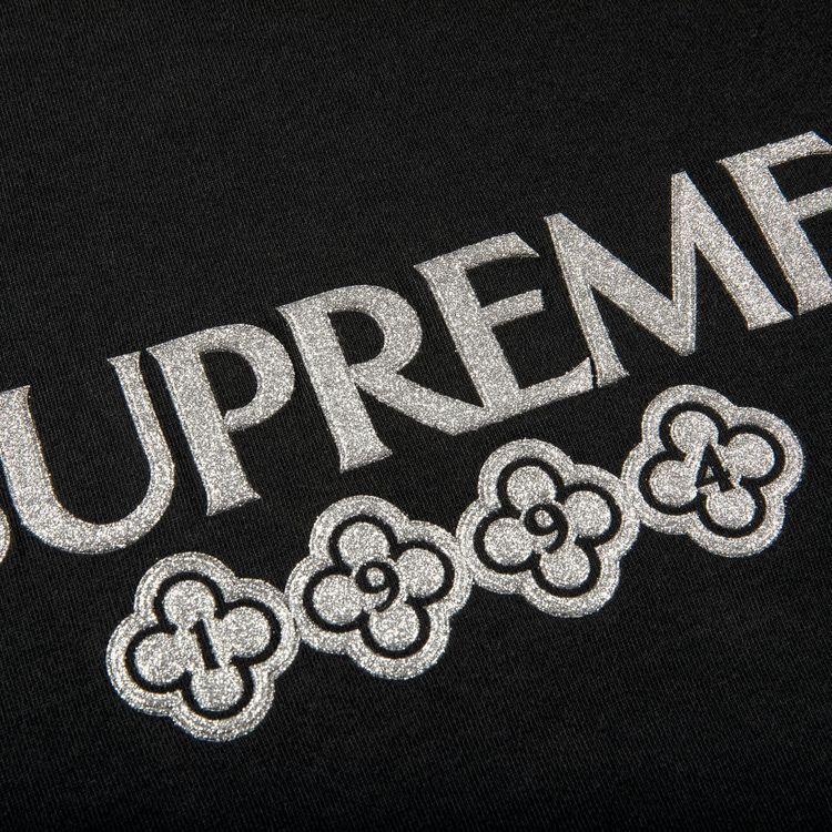 Supreme Glitter Short Sleeve Top Black