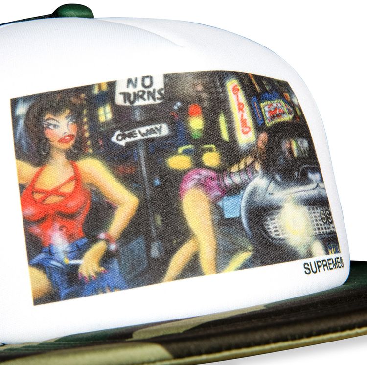 Supreme Lady Pink Mesh Back 5 Panel Woodland Camo