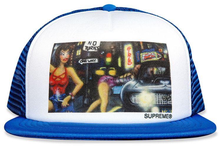 Supreme Lady Pink Mesh Back 5 Panel Royal