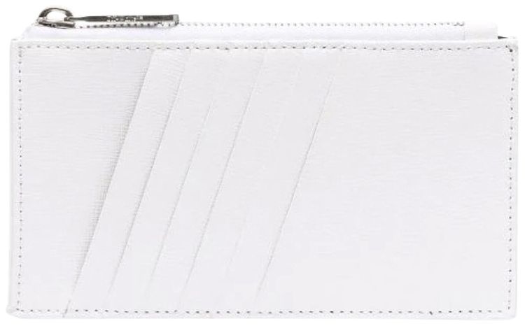 Off White Binder Card Case With Pockets WhiteBlack