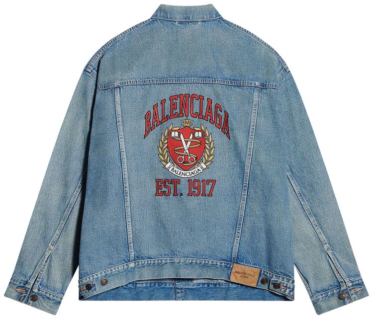 Balenciaga Large Fit Jacket Washed Light Blue