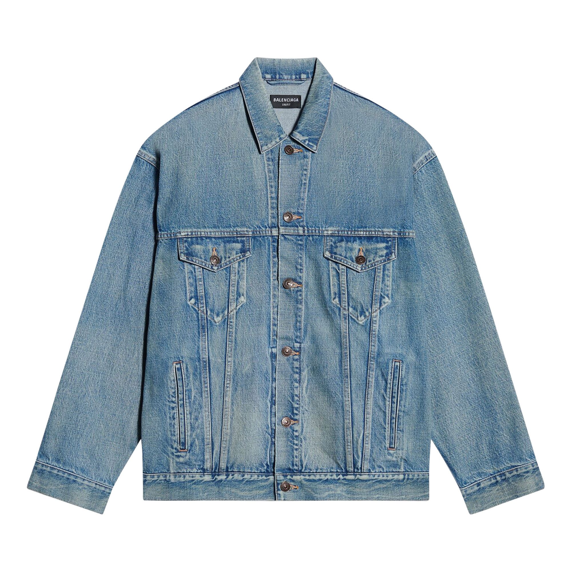 Buy Balenciaga Large Fit Jacket 'Washed Light Blue' - 675207