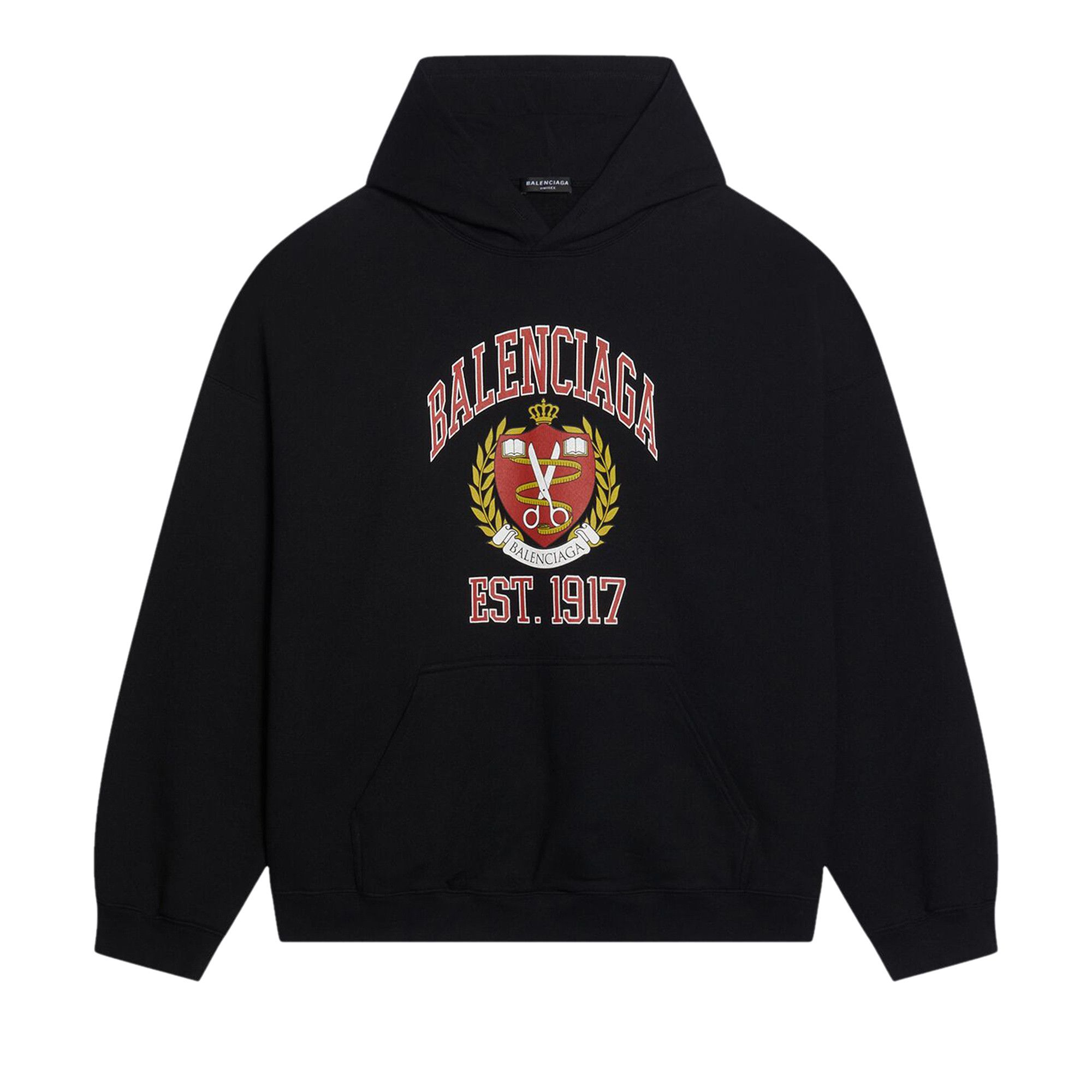 Buy Balenciaga Wide Fit Hoodie Black Red 674986 TLV90 1076 GOAT CA