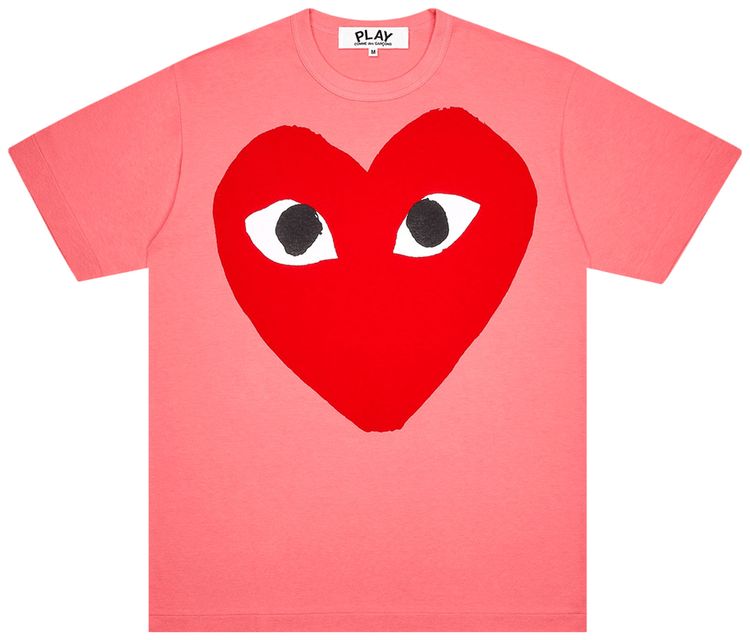 Comme des Garcons PLAY Big Heart T Shirt Pink