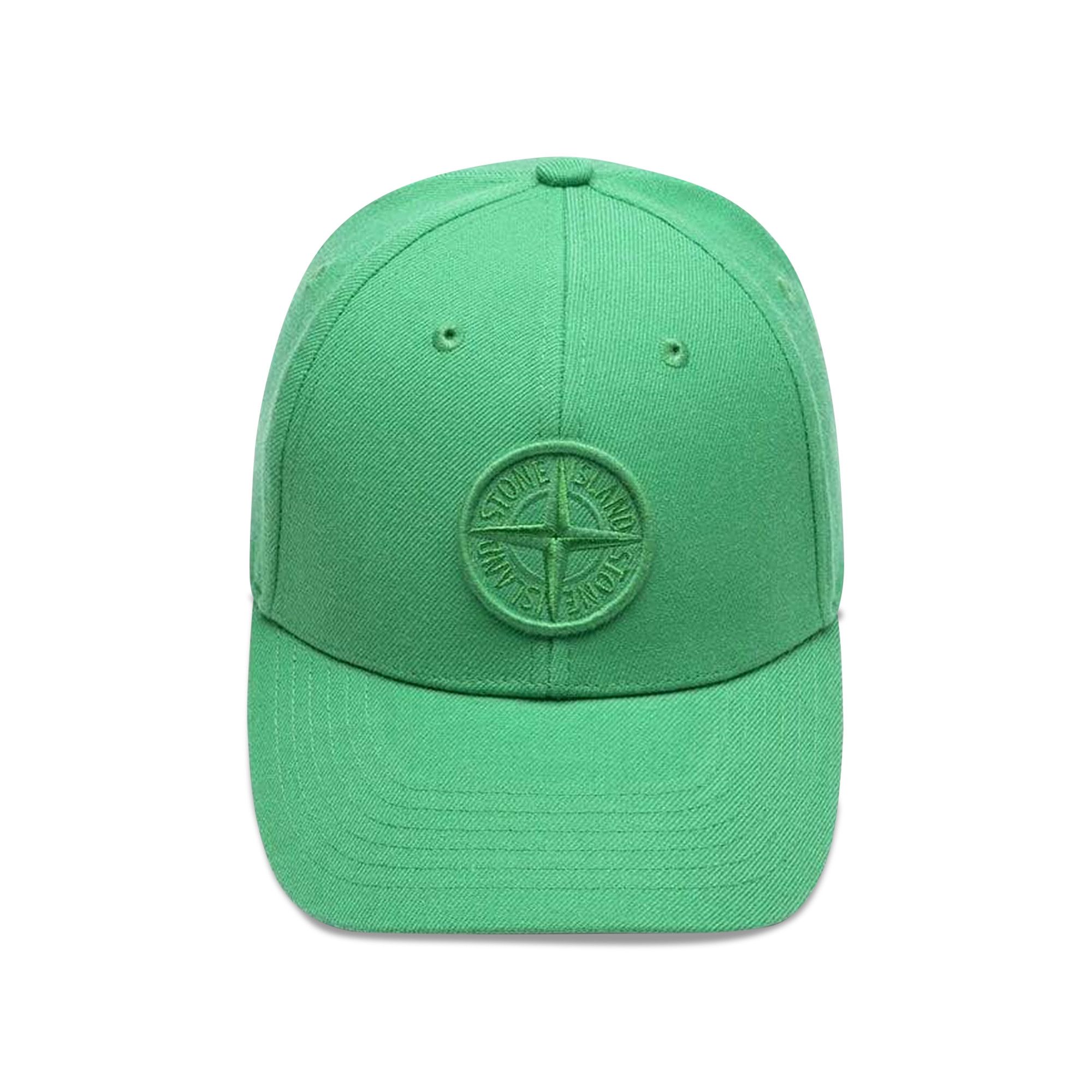 Stone Island Nylon Logo Embr Hat 'Green 