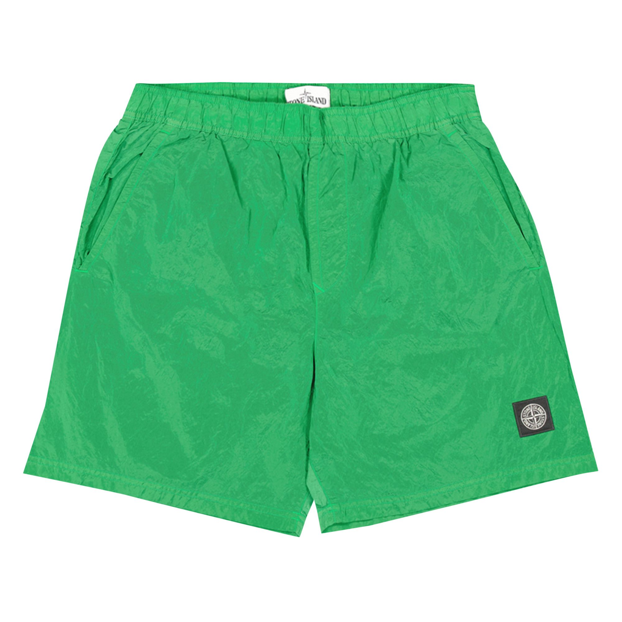 Buy Stone Island Nylon Patch Logo Shorts Green 7515B0943 V0050