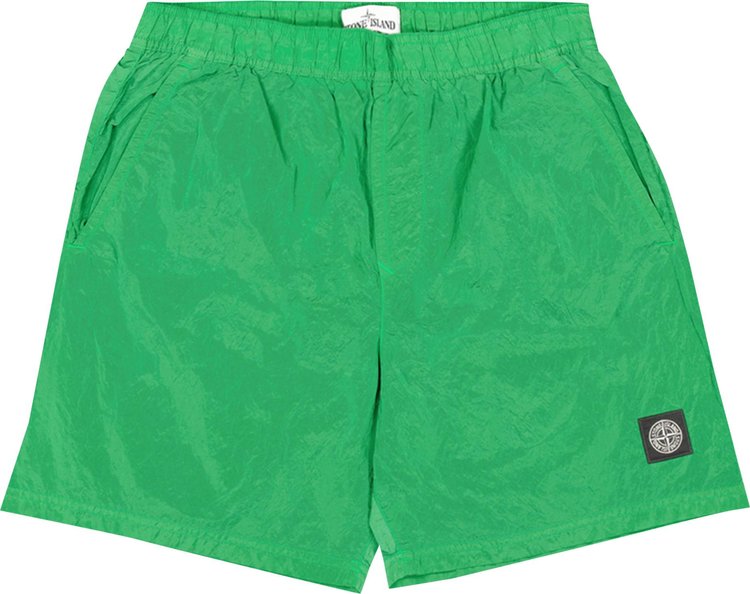 Stone Island Nylon Patch Logo Shorts 'Green'