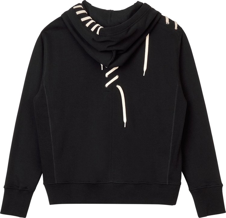 Craig Green Laced Hoodie BlackCream