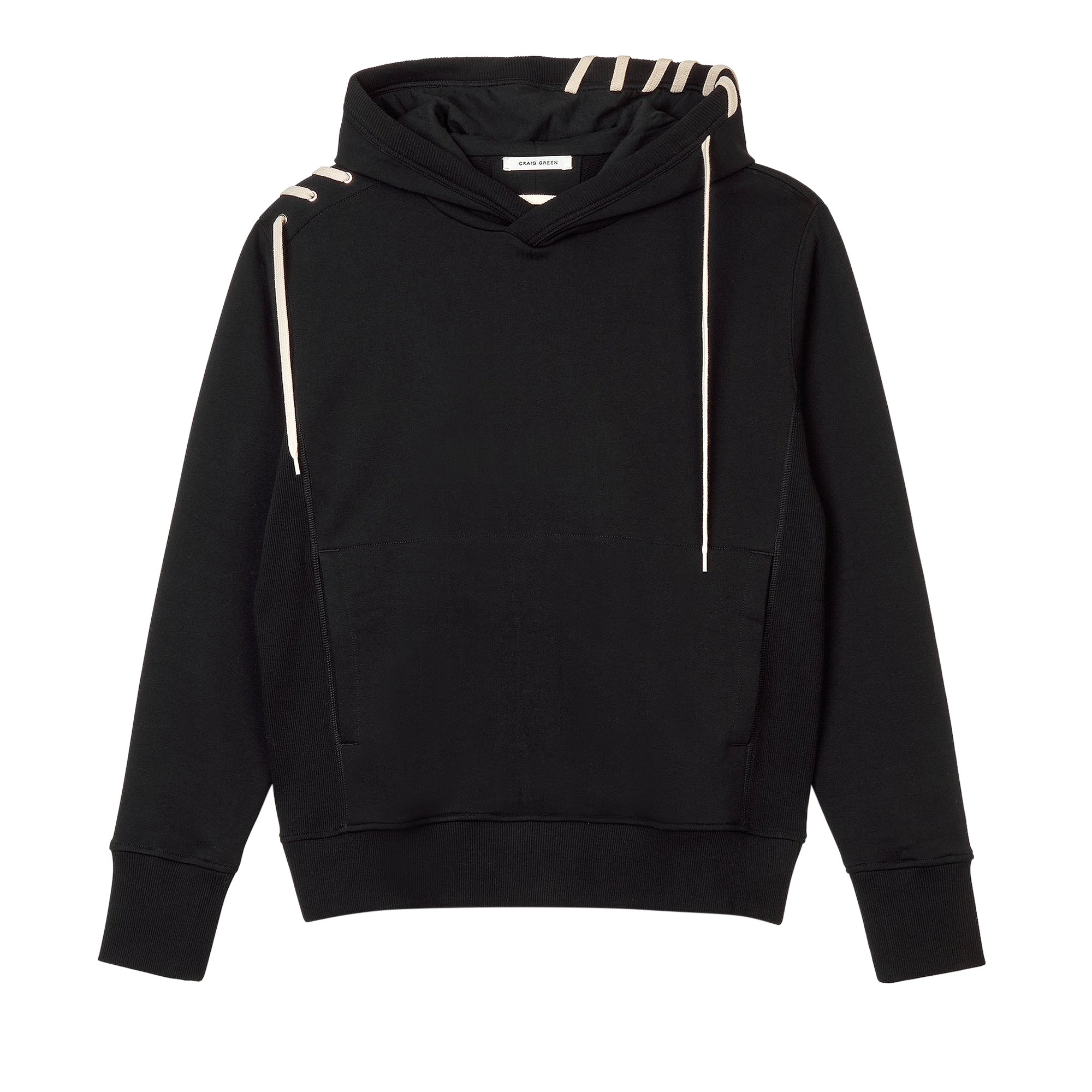 Buy Craig Green Laced Hoodie 'Black/Cream' - CGAW21CJEHDY01 BLAC