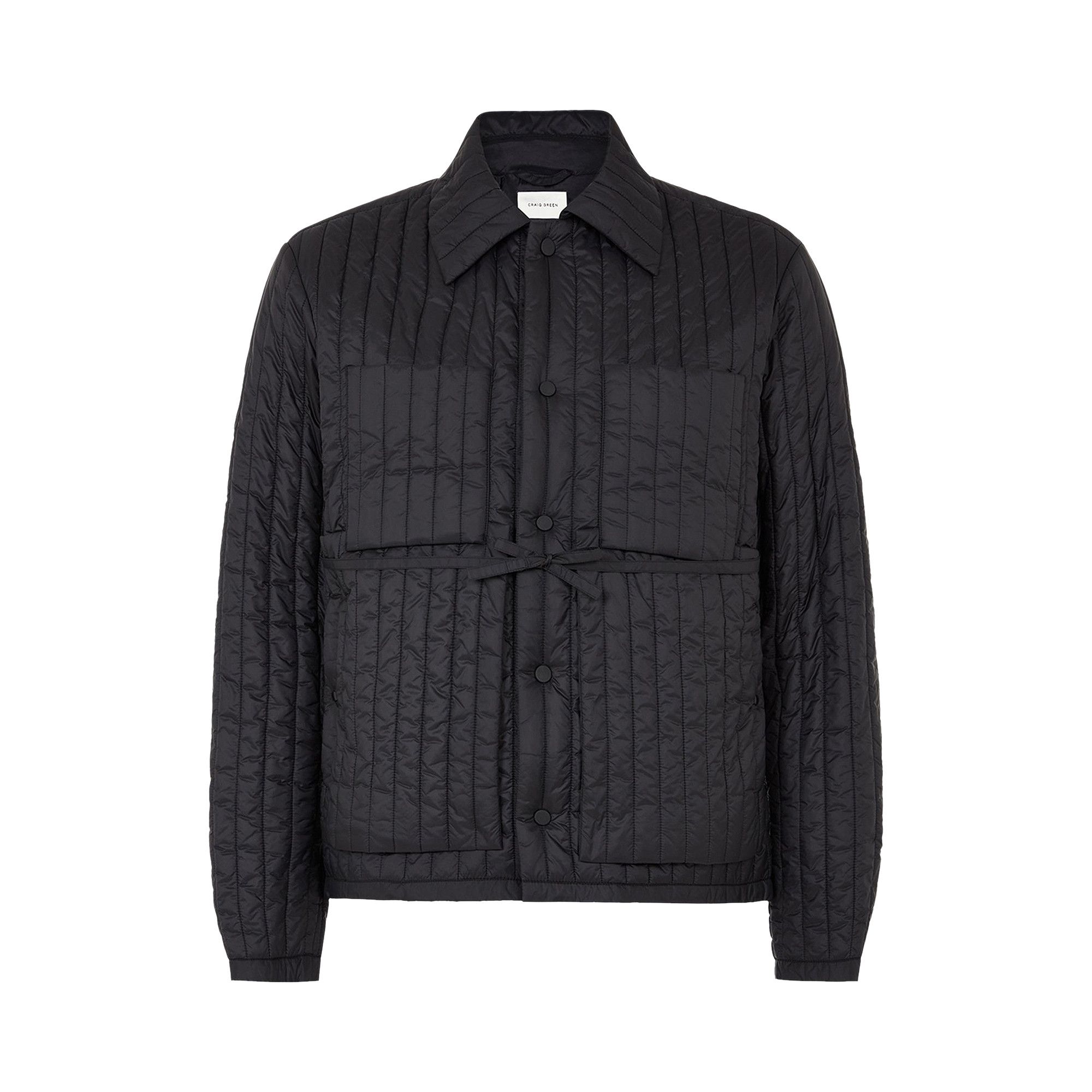 craig green black quilted jacket