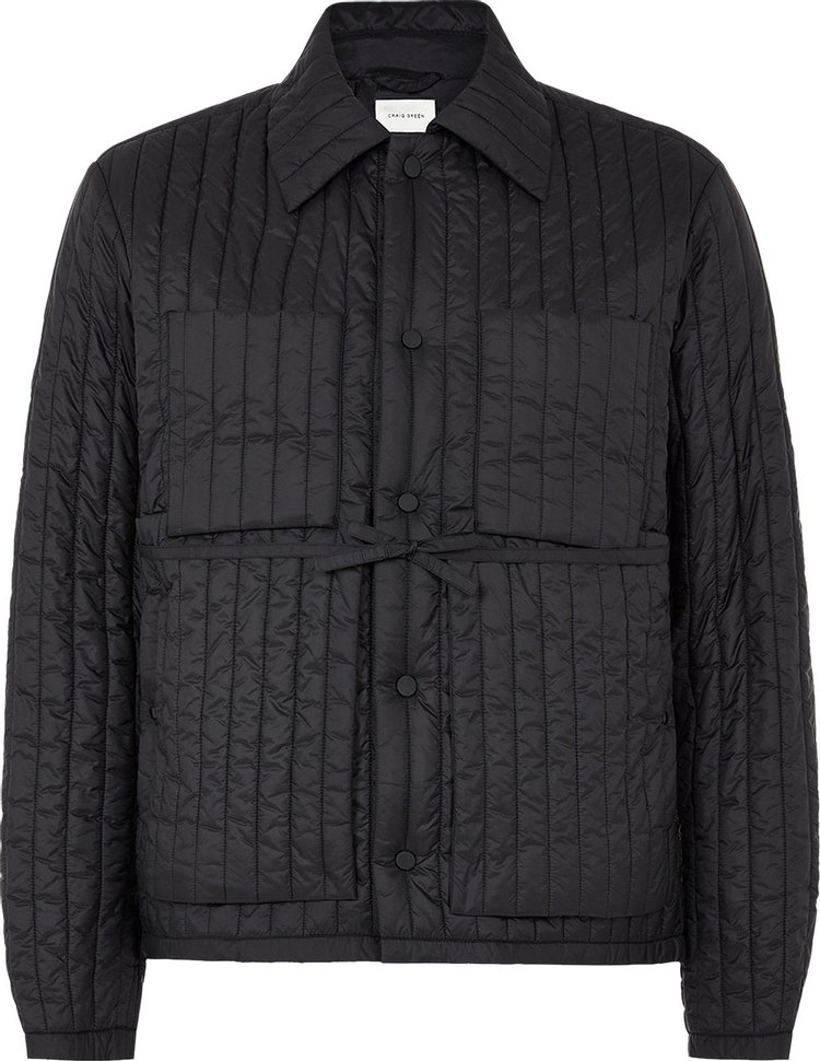 Craig Green Quilted Worker Jacket Black