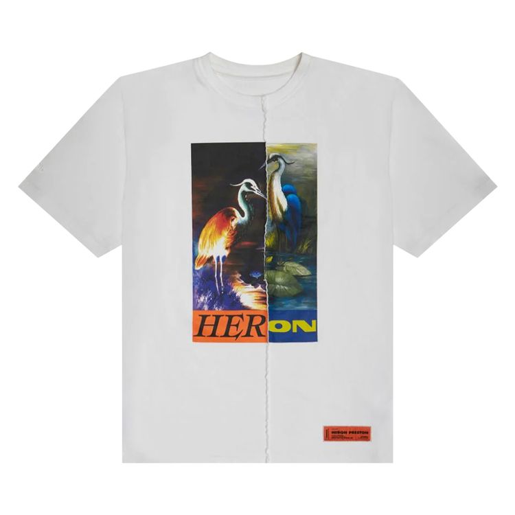 Heron Preston Split Herons Tee WhiteOrange