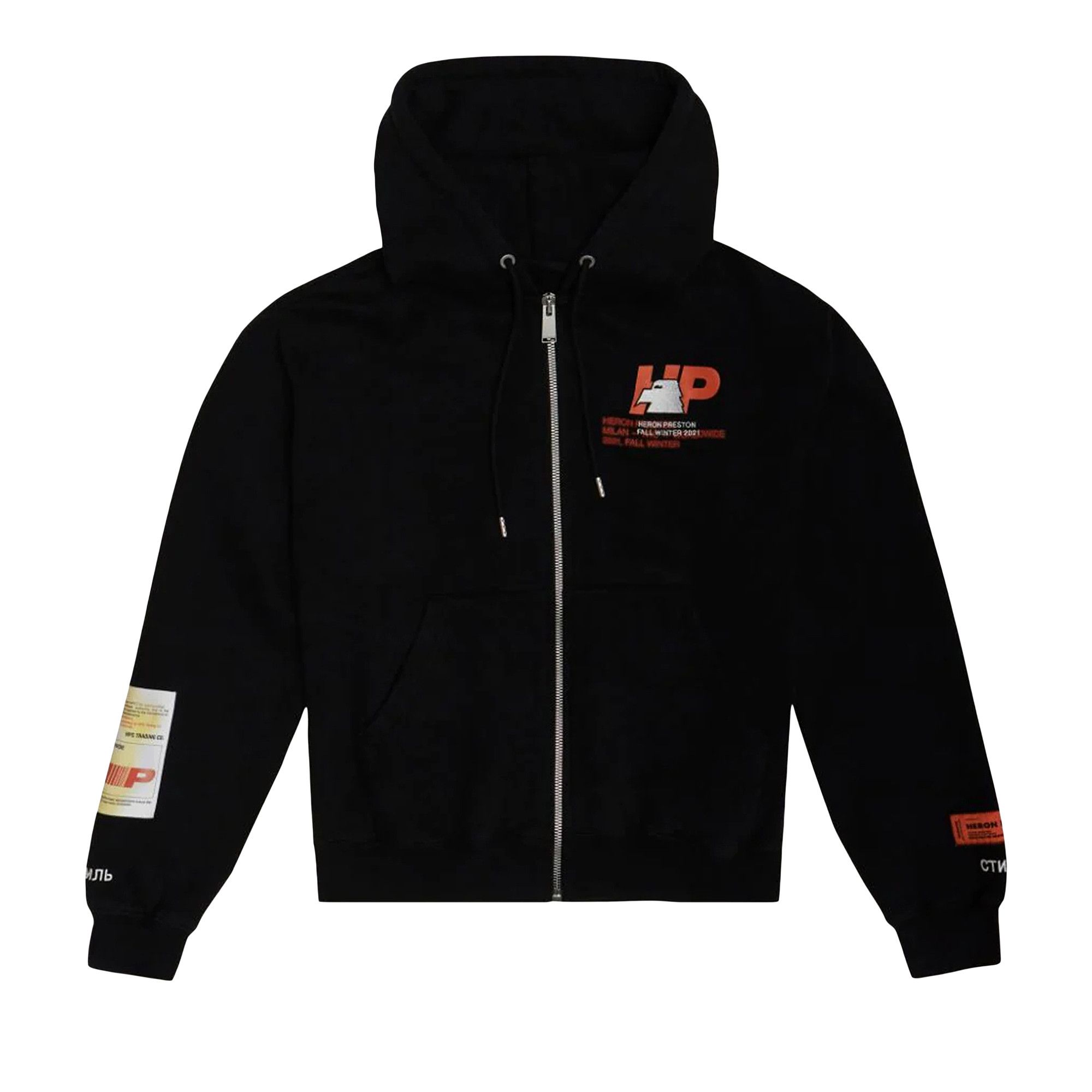 Buy Heron Preston Hoodie Zip Heron Gum 'Black' - HMBE007F21JER0021040 | GOAT