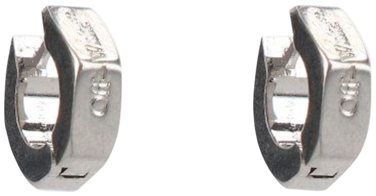 Off White Mini Hexnut Earring Silver