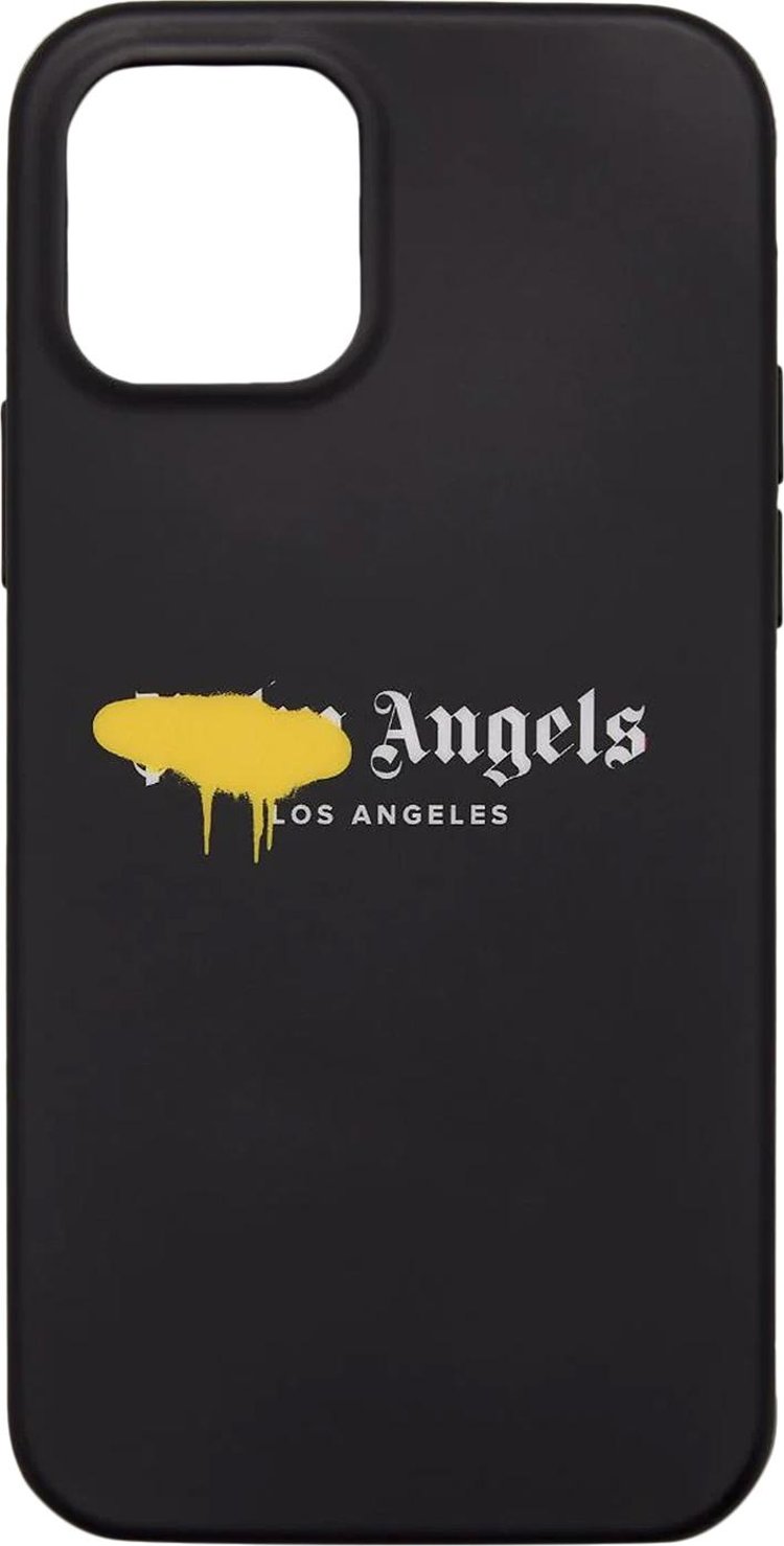 Palm Angels LA Sprayed Logo iPhone Case 12/12 Pro 'Black/Yellow'
