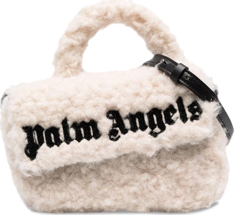 Palm Angels Sherpa Crash Bag 'White/Black'