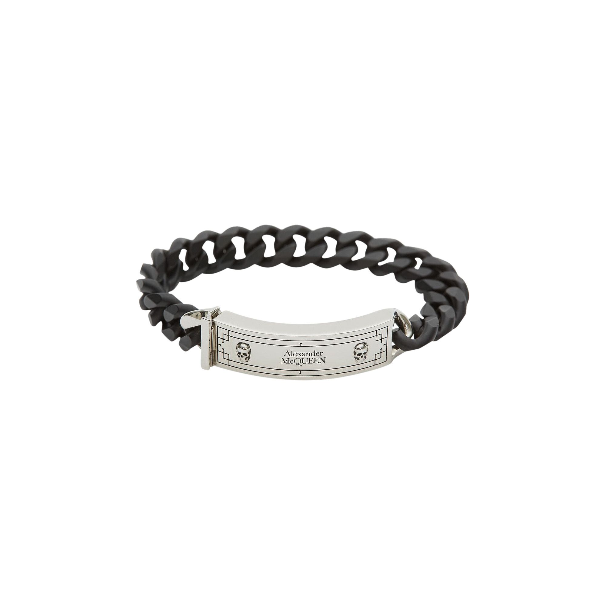 Buy Alexander McQueen Identity Chain Bracelet 'Black/Silver