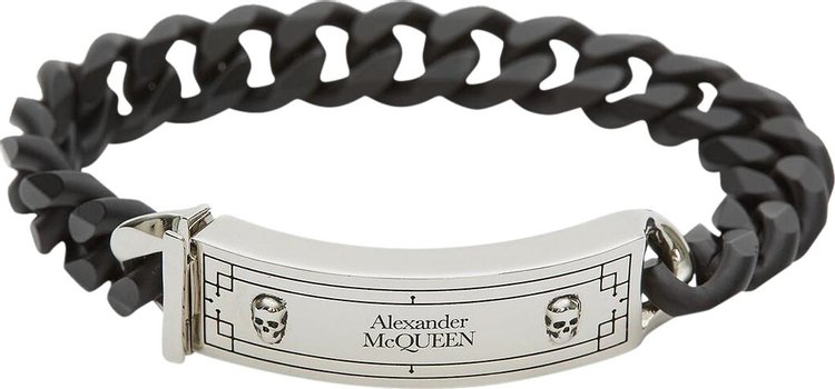 Alexander McQueen Black Cordino Signature Bracelet – BlackSkinny
