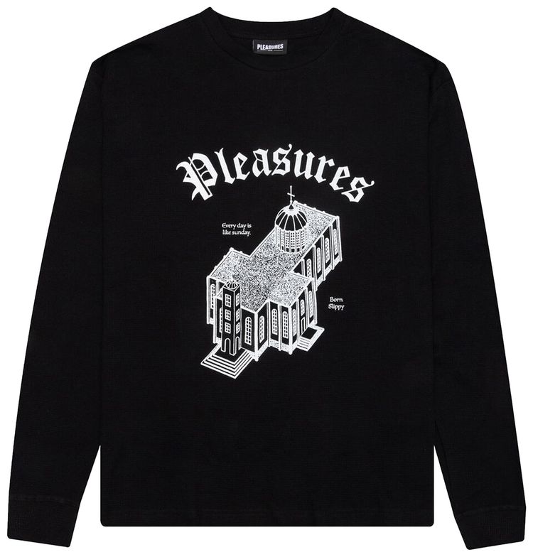 Pleasures Glory Waffle Knit Long Sleeve Black