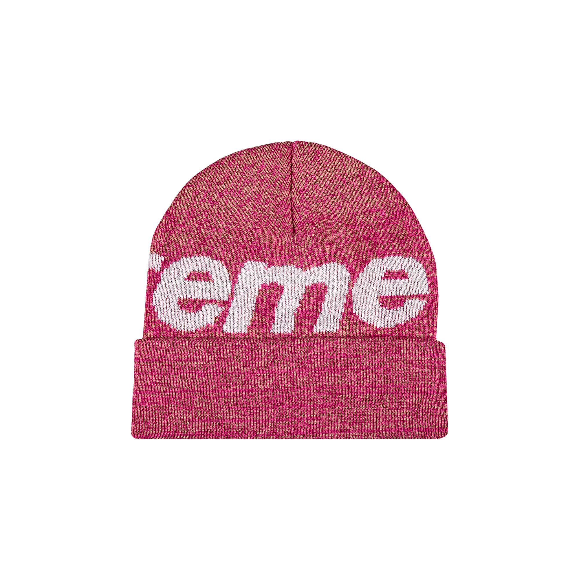 帽子 Supreme Big Logo Beanie pink Buy Supreme Big Logo Beanie 'Magenta Static' - FW21BN56