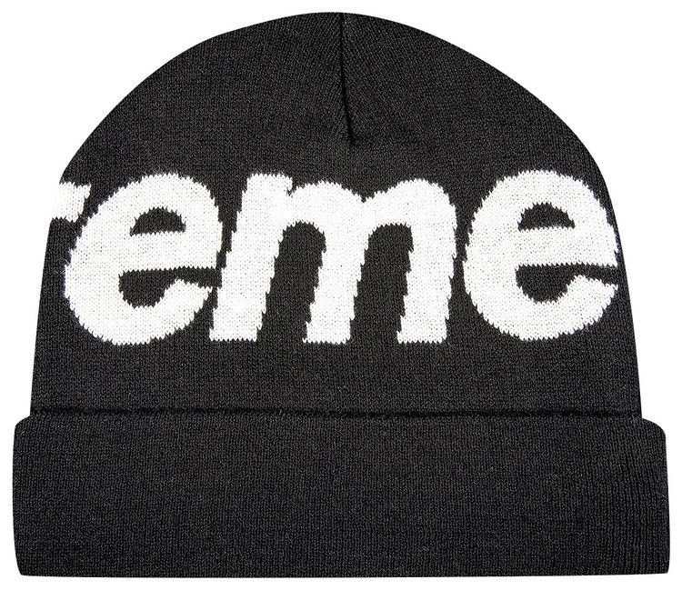Supreme Big Logo Beanie Black