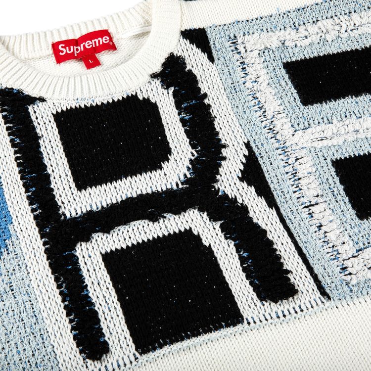 Supreme Chenille Logo Sweater White