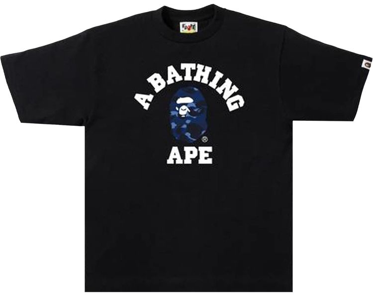 BAPE Color Camo College Tee BlackNavy
