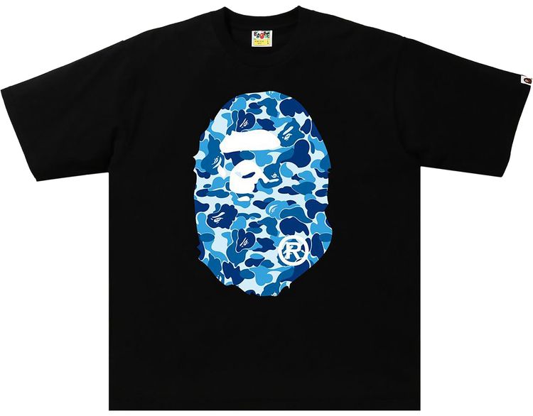 BAPE ABC Camo Big Ape Head RLX Tee BlackBlue