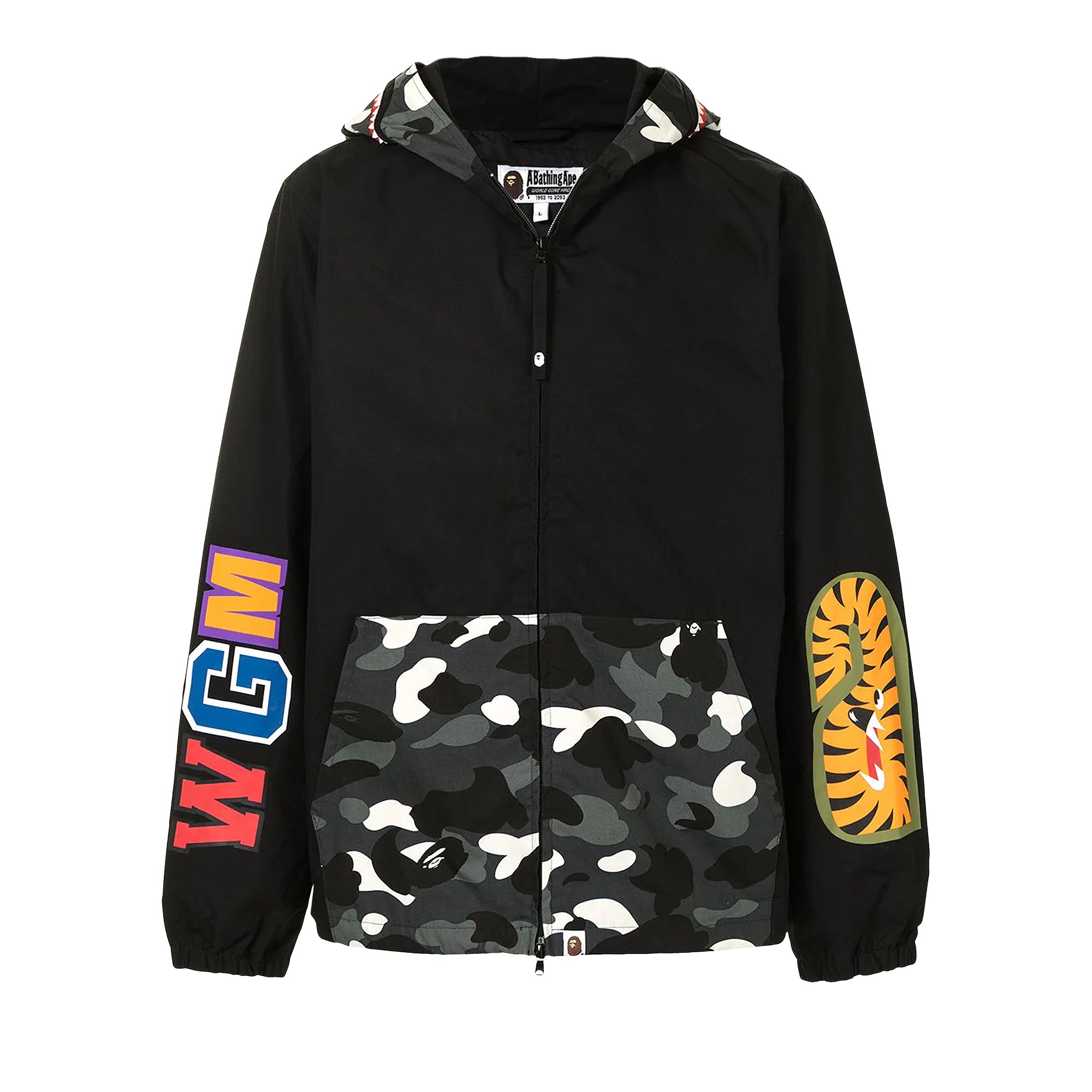 BAPE City Camo Shark Hoodie Jacket 'Black' | GOAT