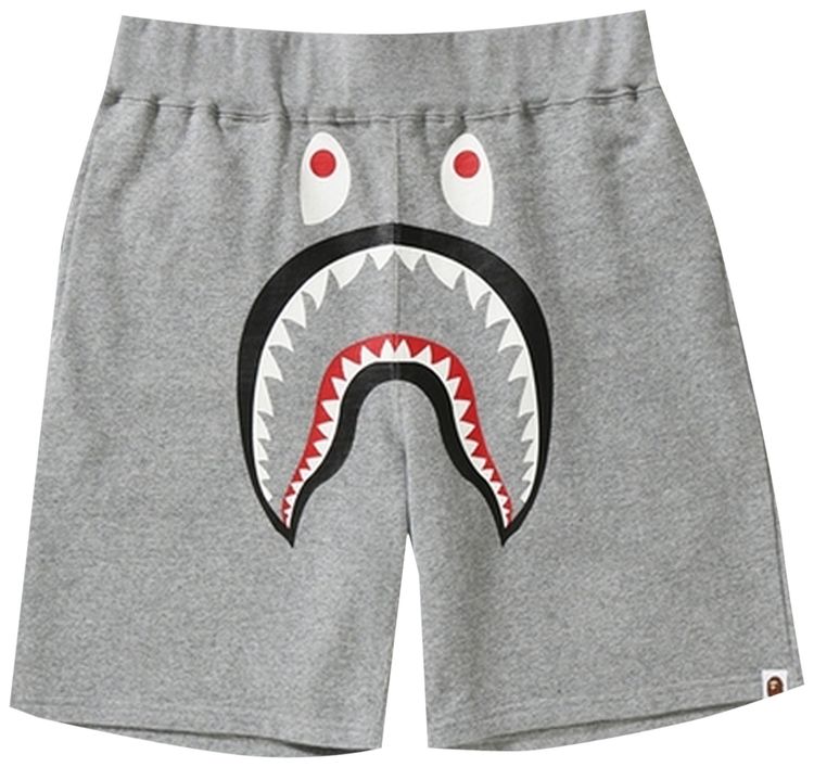 BAPE Shark Sweat Shorts Grey