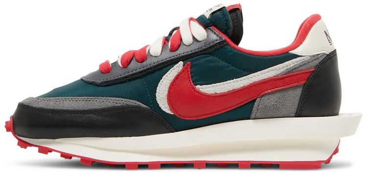 sacai x Undercover x LDWaffle Midnight Spruce University Red