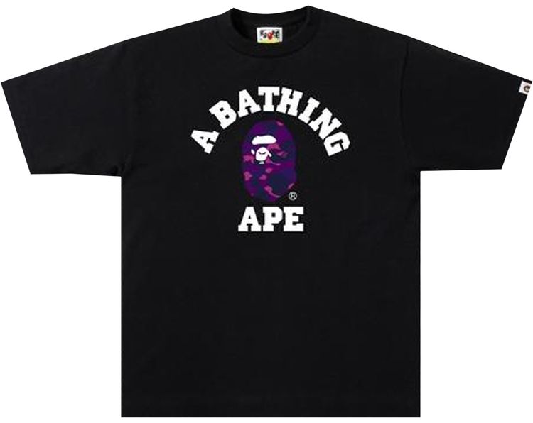 BAPE Color Camo College Tee BlackPurple