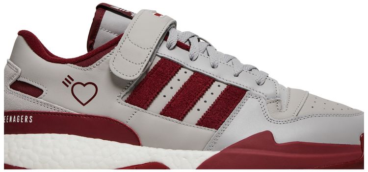 Human Made x adidas Forum Low Grey Burgundy