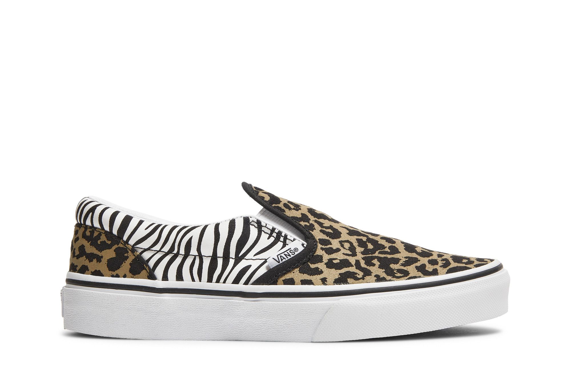 Vans zebra hotsell slip on