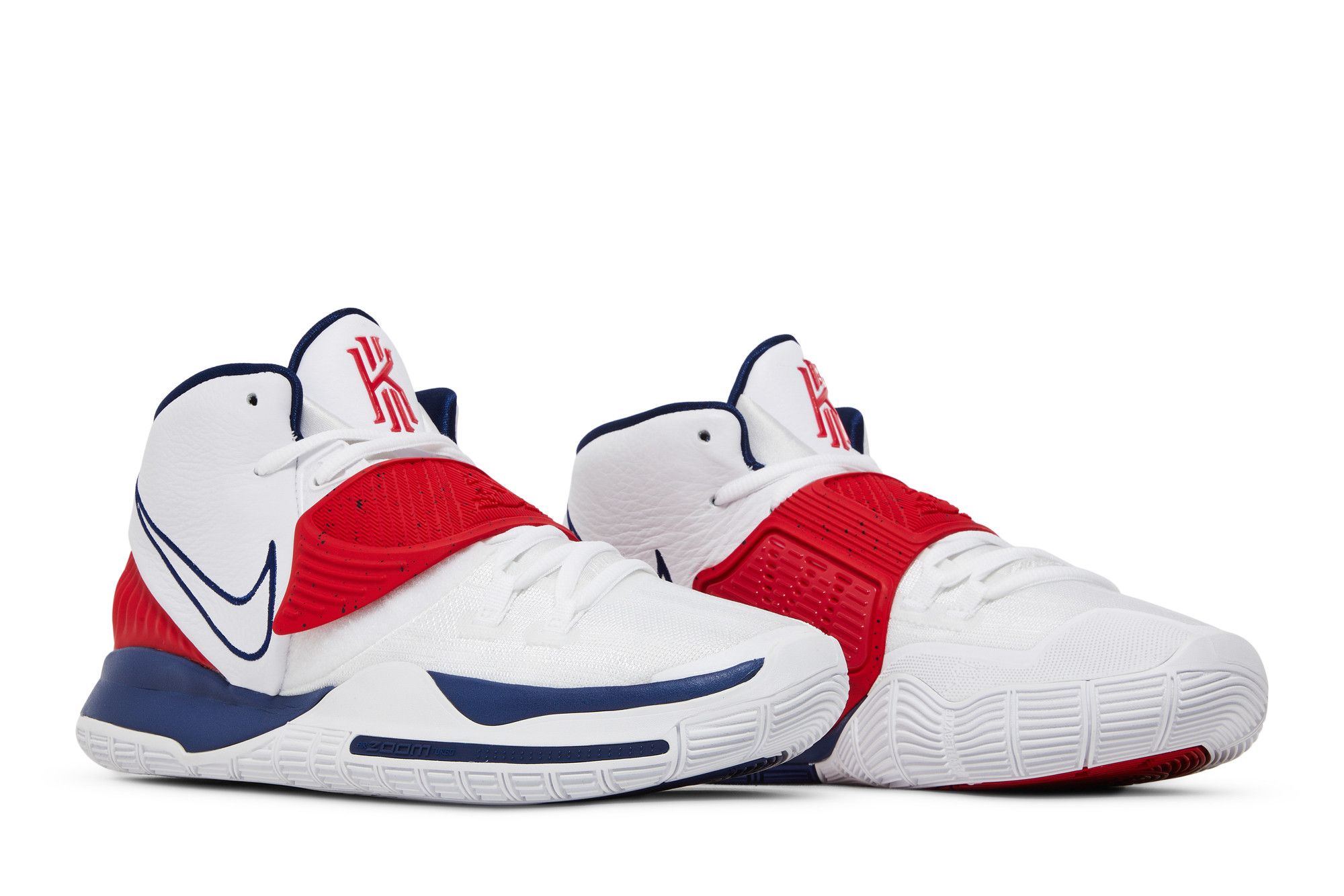 Kyrie shoes red white and blue online