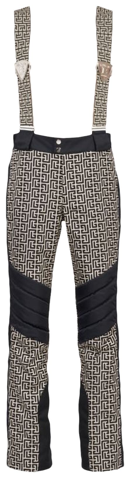 Balmain Monogram Printed Nylon Sweatpants IvoireNoir