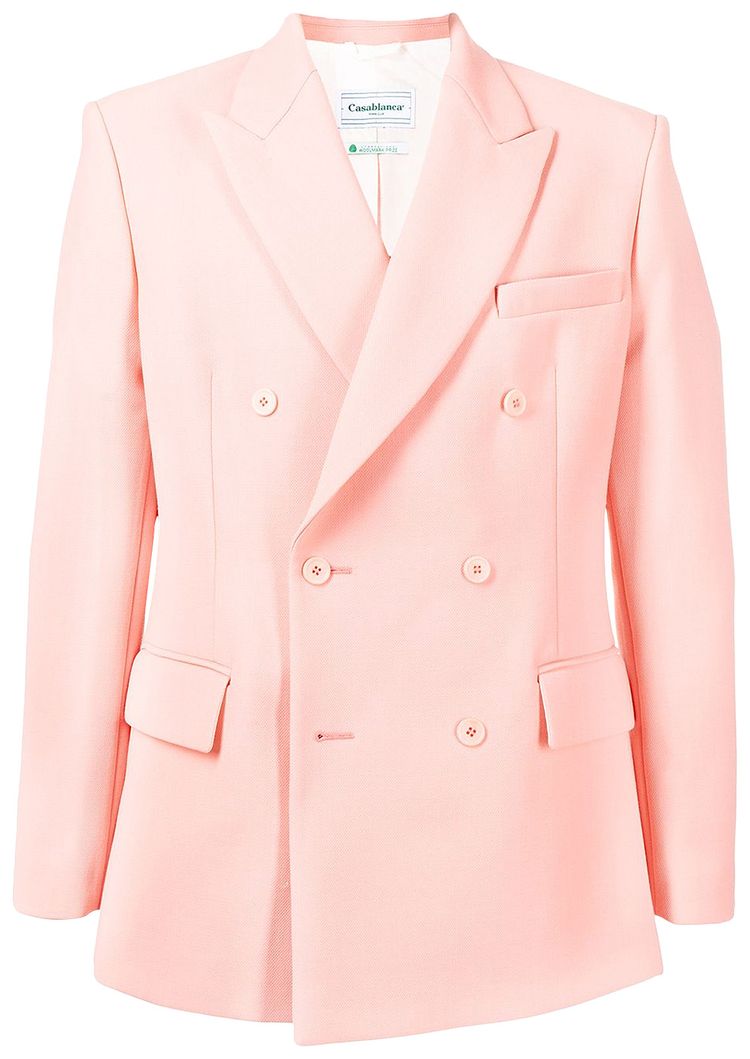 Casablanca Aristotle Double Breasted Suit Jacket Pink