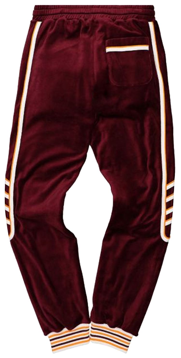 Casablanca Racing Velour Tracksuit Bottoms Burgundy