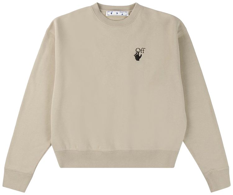 Off White Bubble Arrow Over Crewneck Abbey Stone