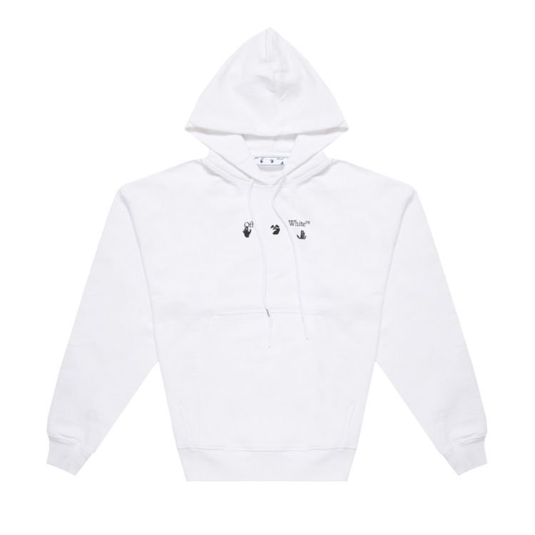 Off White Spray Marker Skate Hoodie WhiteBlue