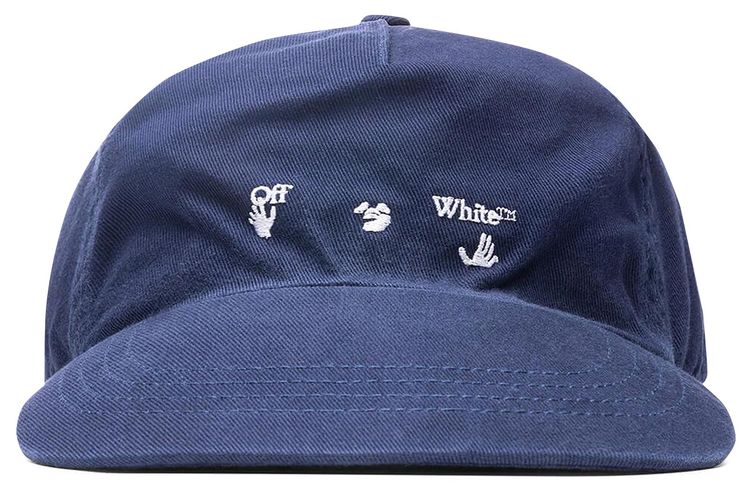 Off White Logo Baseball Cap Deep BlueWhite