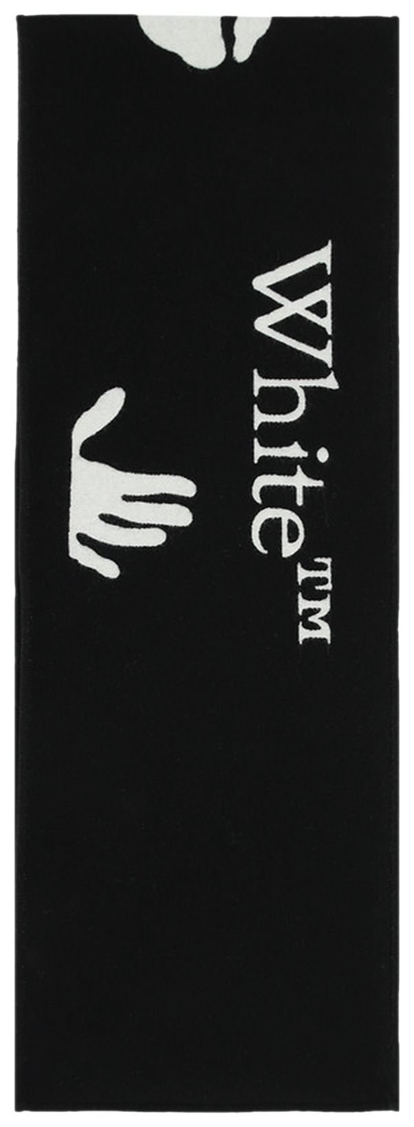 Off White Logo Scarf BlackWhite