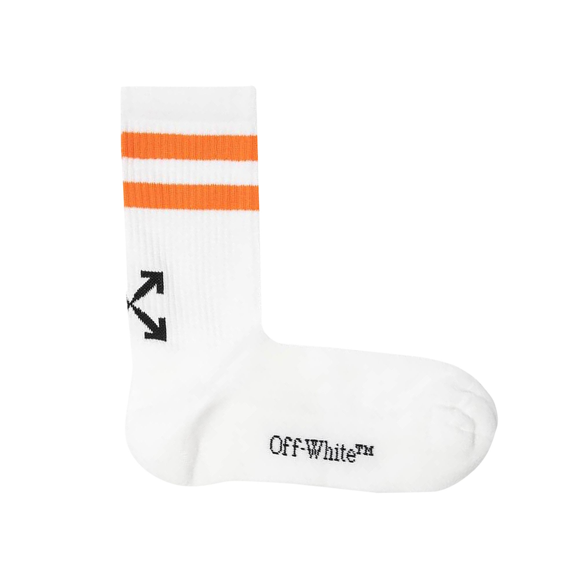 Buy Off White Striped Socks White Orange OMRA040F21KNI0010120 GOAT
