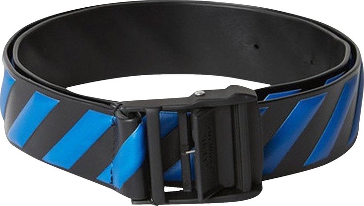 Off-White Diagnoal Industrial Leather Belt 'Blue/Black'