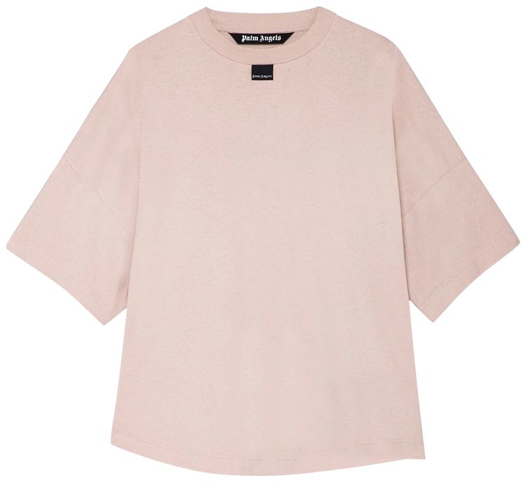 Palm Angels Blurred Logo Over Tee MauveWhite