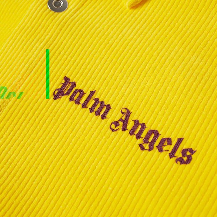 Palm Angels Cord Fleece Track Shirt YellowPurple